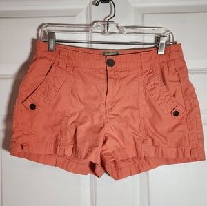 Khakis Women's Orange Coral Cotton Shorts Size 6